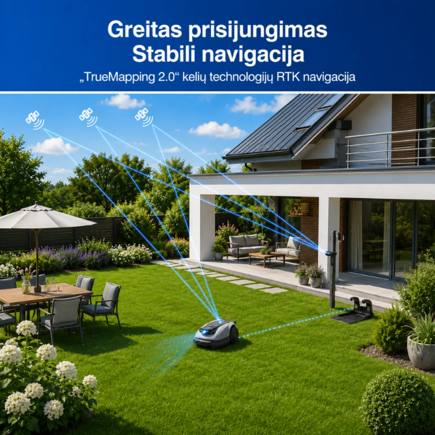 Ecovacs GOAT O600 RTK vejos robotas