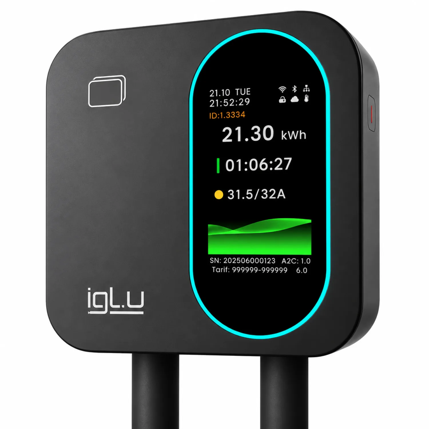 Iglu Kallik Home įkrovimo stotele 22 kW Type2 su valdikliu EM3 BOX