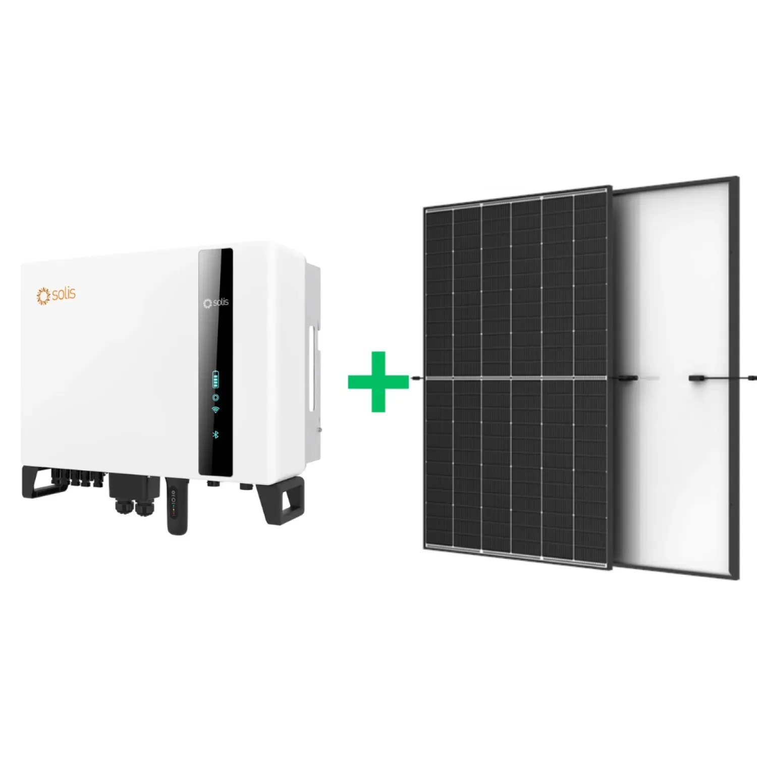 10 kW Solis hibridinis + Trina, saulės elektrinės komplektas