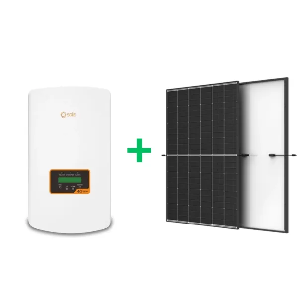 6 kW saulės elektrinės komplektas Solis inverteris + Trina saulės moduliai