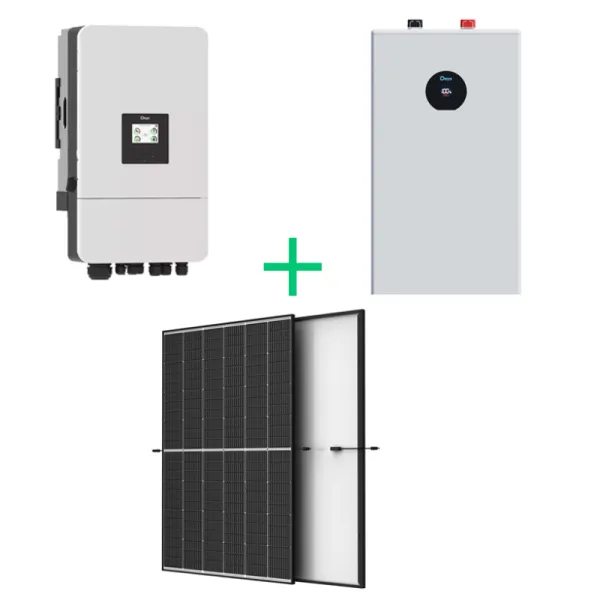 Deye žemos įtampos (LV) komplektas - 10 kW hibridinis inverteris + 16 kWh kaupiklis + Trina moduliai